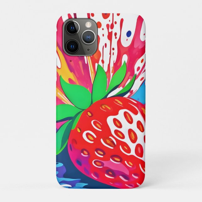 Funda De Case-Mate Para iPhone Salpicadura de Fresa (Reverso)