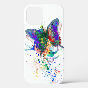 Funda Para iPhone 12 Salpicadura de mariposa