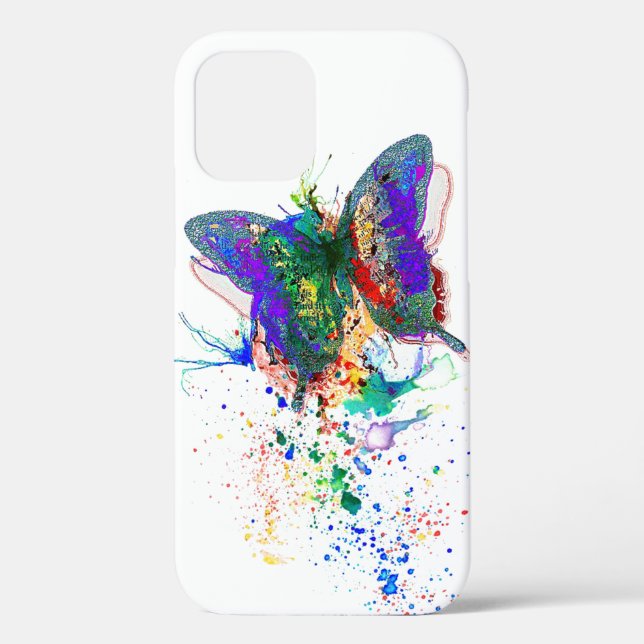 Funda De Case-Mate Para iPhone Salpicadura de mariposa (Reverso )