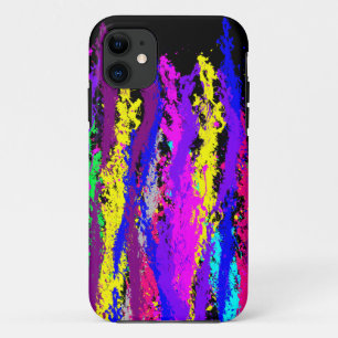 Funda Para iPhone 11 Salpicadura de pintura de neón