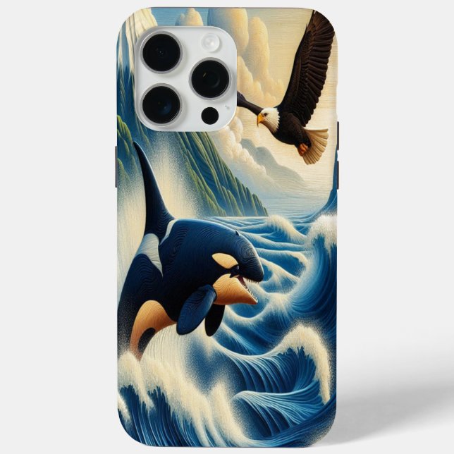 Funda De Case-Mate Para iPhone Salto majestuoso de Orca (Reverso )