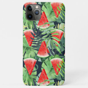 Funda Para iPhone 11 Pro Max Saltos de sandía con hojas tropicales