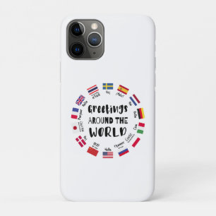 Funda Para iPhone 11 Pro Saludos alrededor del mundo, Hola en todos los idi