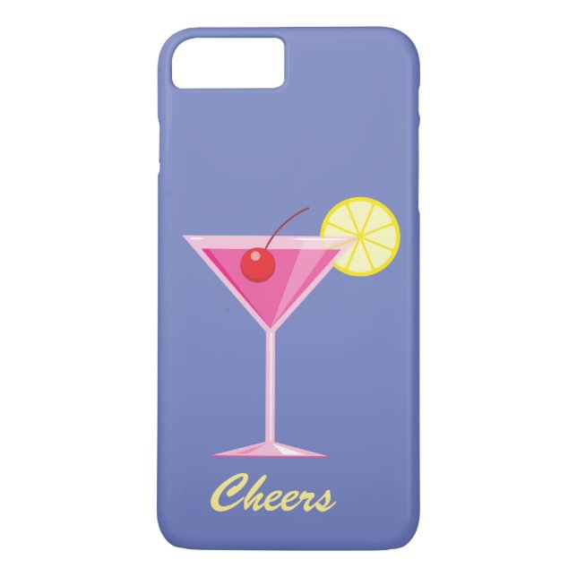 Funda De Case-Mate Para iPhone Saludos Cocktail de verano iPhone 7 Plus - púrpura (Reverso)