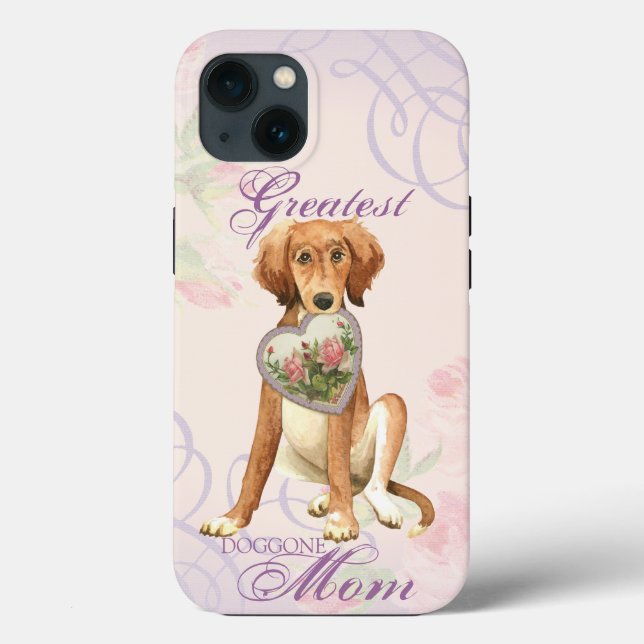 Funda De Case-Mate Para iPhone Saluki Heart Mom (Reverso )
