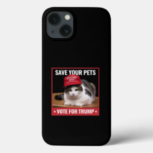 Funda Para iPhone 13 Salva a tus Mascotas Vota por Trump Cita de Elecci