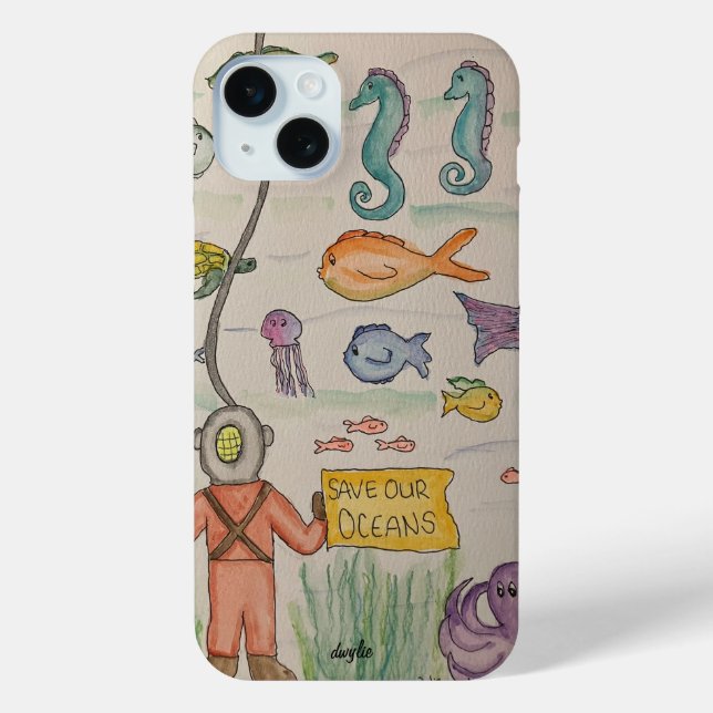 Funda De Case-Mate Para iPhone Salva Nuestros Océanos  (Reverso )