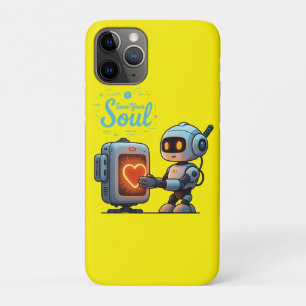 Funda Para iPhone 11 Pro Salva tu alma Robot lindo sosteniendo corazón – Fu