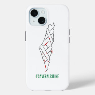 Funda Para iPhone 15 Salvar Palestina mapa sangrante - Libertad para Pa