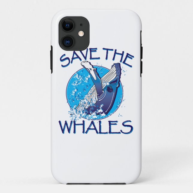 Funda De Case-Mate Para iPhone Salven a las ballenas (Reverso)