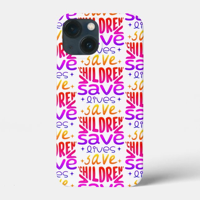 Funda De Case-Mate Para iPhone Salven niños, salven vidas (Reverso )