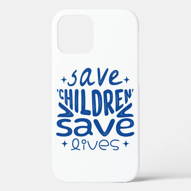 Funda De Case-Mate Para iPhone Salven niños, salven vidas (Reverso )