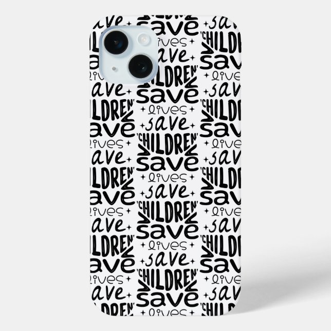 Funda De Case-Mate Para iPhone Salven niños, salven vidas (Reverso )