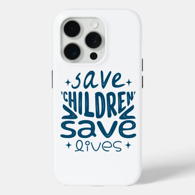 Funda De Case-Mate Para iPhone Salven niños, salven vidas (Reverso )