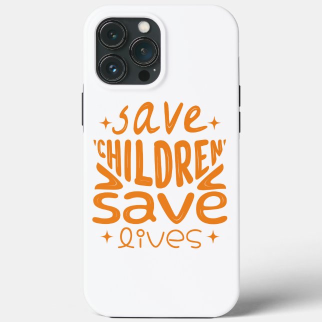 Funda De Case-Mate Para iPhone Salven niños, salven vidas (Reverso )