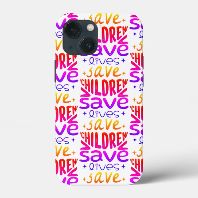 Funda De Case-Mate Para iPhone Salven niños, salven vidas (Reverso )