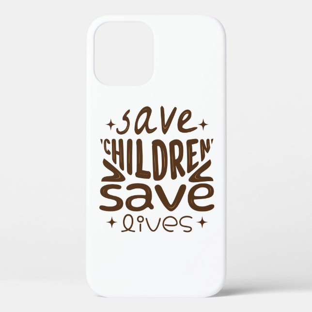 Funda De Case-Mate Para iPhone Salven niños, salven vidas (Reverso )