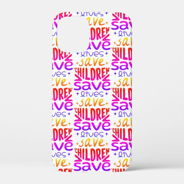 Funda De Case-Mate Para iPhone Salven niños, salven vidas (Reverso )