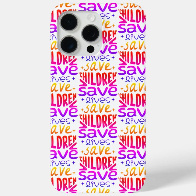 Funda De Case-Mate Para iPhone Salven niños, salven vidas (Reverso )