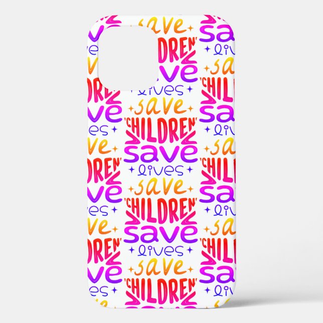 Funda De Case-Mate Para iPhone Salven niños, salven vidas (Reverso )