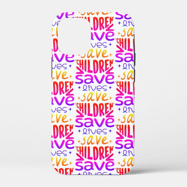 Funda De Case-Mate Para iPhone Salven niños, salven vidas (Reverso )