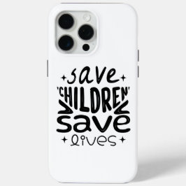 Funda Para iPhone 15 Pro Max Salven niños, salven vidas