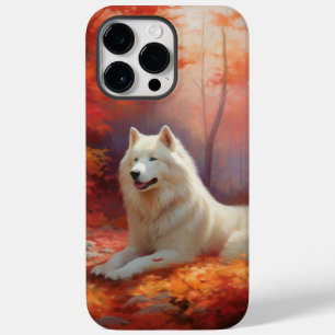 Funda Para iPhone 14 Pro Max De Case-Mate Samoyed en otoño se inspira en las hojas