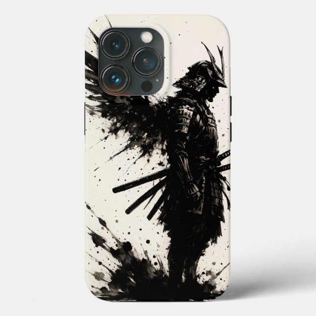 Funda De Case-Mate Para iPhone Samurai Ink Art – Coque iPhone Guerrier avec Ailes (Reverso )