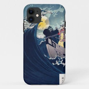 Funda Para iPhone 11 Samurai para calmar los mares duros, Yoshitoshi