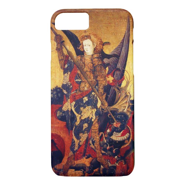 Funda De Case-Mate Para iPhone San Miguel Vanquishing Devil como caballero mediev (Reverso)