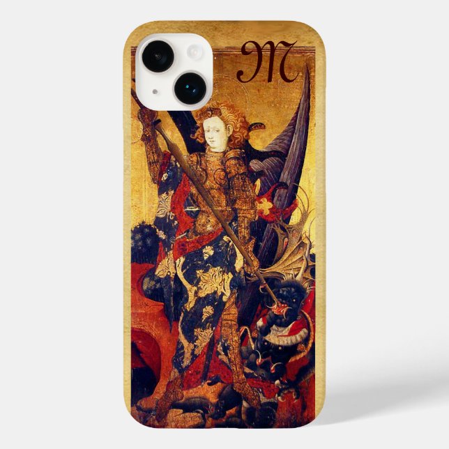 Funda De Case-Mate Para iPhone San Miguel Vanquishing Devil como caballero mediev (Reverso )