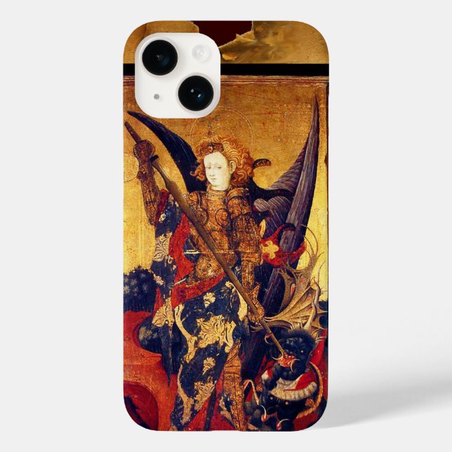 Funda De Case-Mate Para iPhone San Miguel Vanquishing Devil como caballero mediev (Reverso )