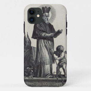 Funda Para iPhone 11 San Patricio Apóstol de Irlanda Arte Monocromo