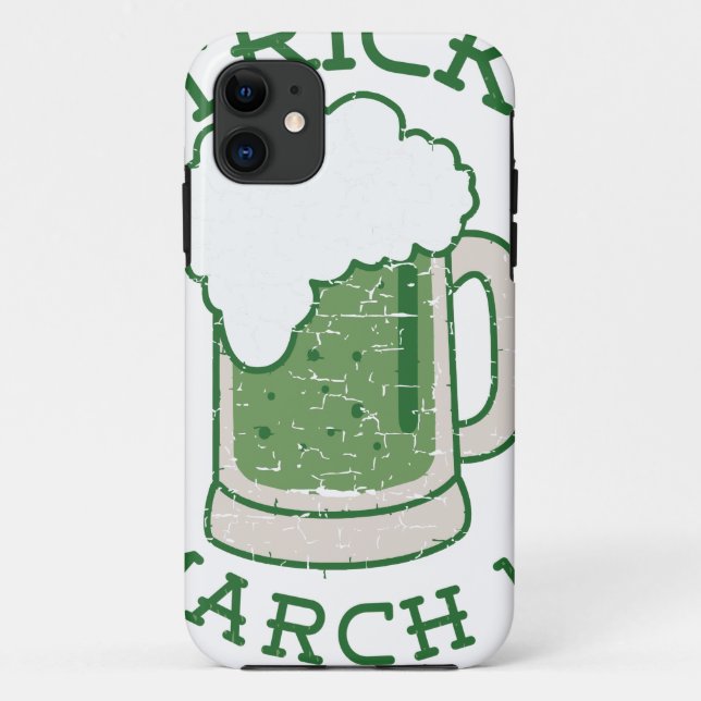 Funda De Case-Mate Para iPhone san patricks cerveza verde angustiada (Reverso)
