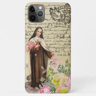 Funda Para iPhone 11 Pro Max San Terés Rosas Carmelita Católica Religiosa