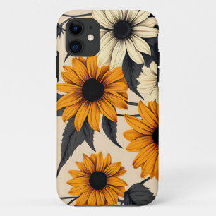 Funda Para iPhone 11 Sánchez Elegante De Ojos Negros En Marrón