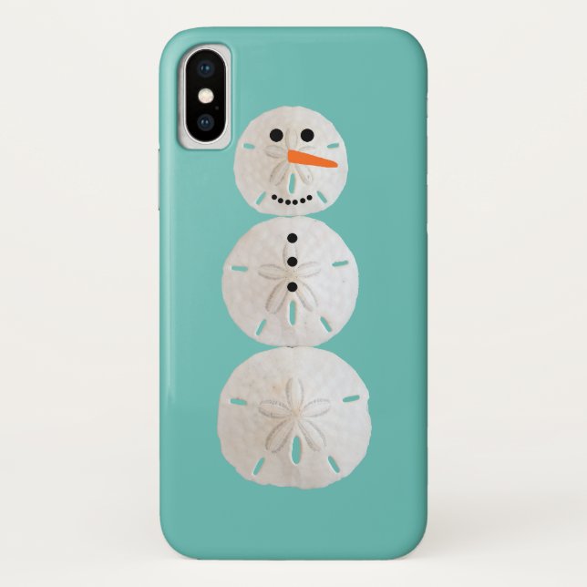 Funda De Case-Mate Para iPhone Sand Dollar Snowman (Reverso)