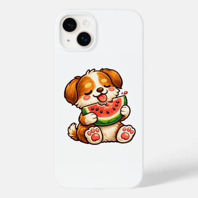 Funda De Case-Mate Para iPhone Sandía de perro lindo (Reverso )