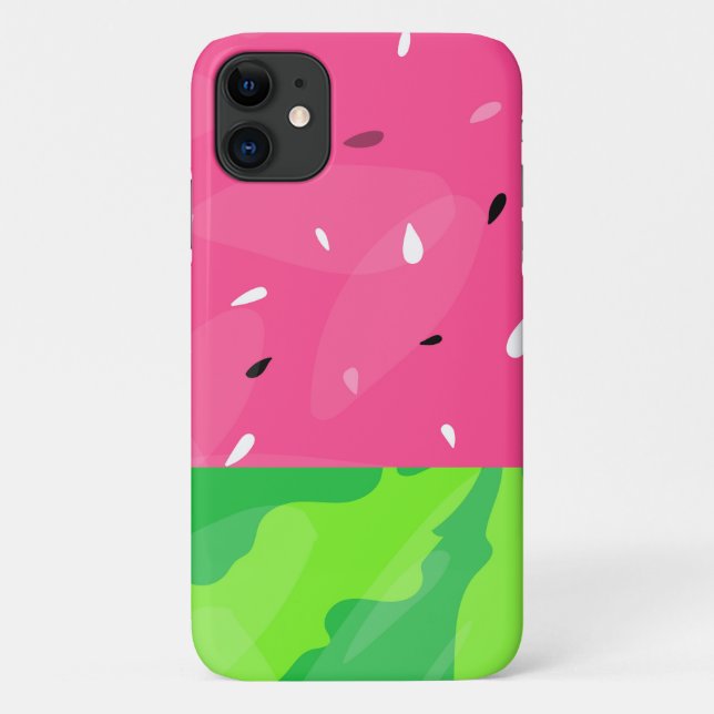 Funda De Case-Mate Para iPhone Sandía verde rosa Dulce Verano Fresco Estilizado (Reverso)