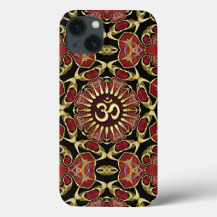 Funda Para iPhone 13 Sanskrit Om Gold + Red Baroque iPad Case