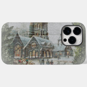 Funda Para iPhone 14 Pro Max De Case-Mate Santa antiguo con niños frente a una iglesia