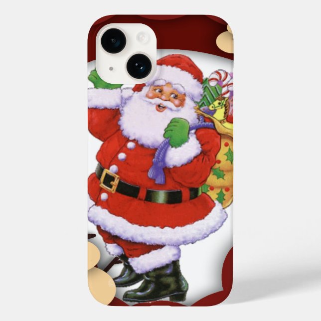Funda De Case-Mate Para iPhone Santa Claus (Reverso )