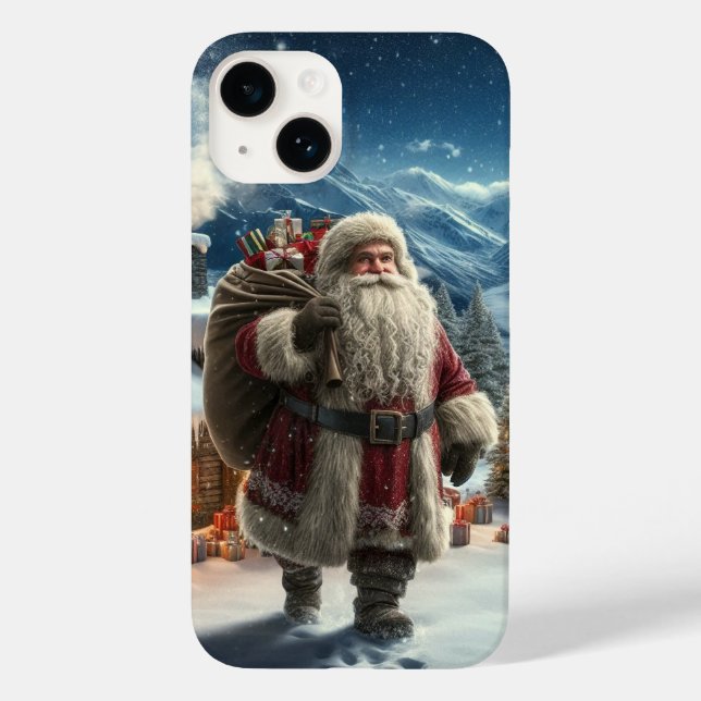 Funda De Case-Mate Para iPhone Santa Claus (Reverso )