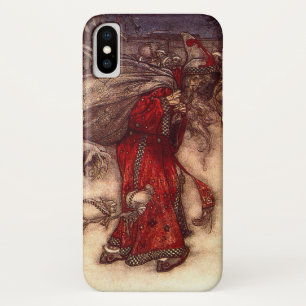 Funda Para iPhone X Santa Claus Arthur Rackham