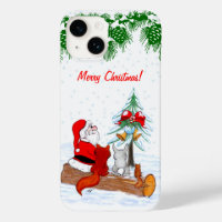 Santa Claus con Fox de Conejo y Squirrel