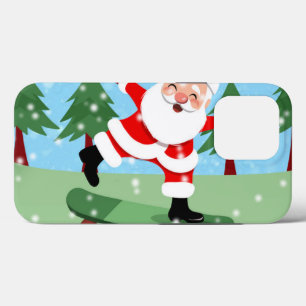 Funda Para iPhone 13 Pro Santa claus en patineta