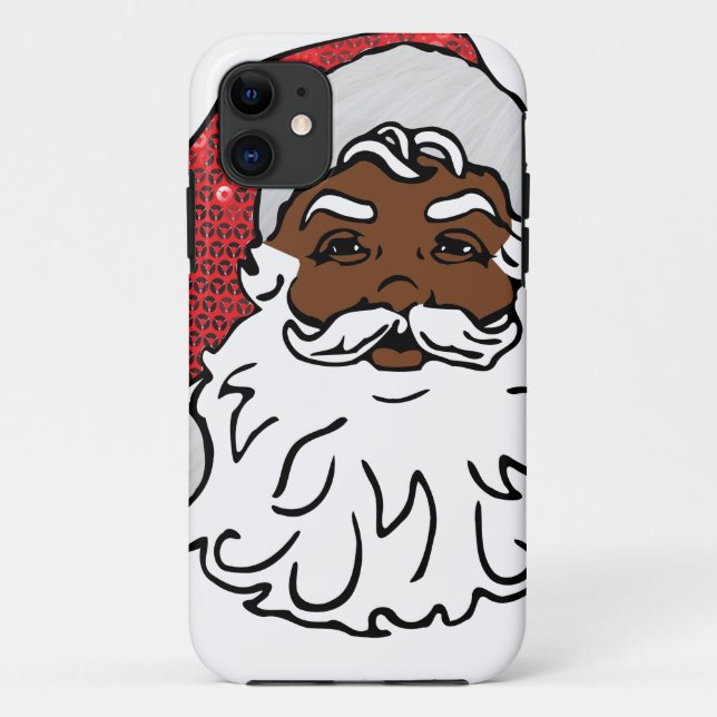 Funda De Case-Mate Para iPhone santa claus negro (Reverso)