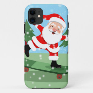Funda Para iPhone 11 Santa claus on skateboard