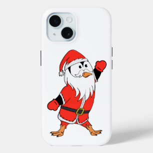 Funda Para iPhone 15 Santa Claus Penguin lista para Navidades