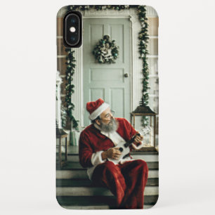 Funda Para iPhone XS Max Santa Claus reproduciendo música